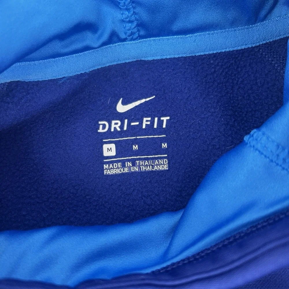 Nike‎ Hoodie Mens Size M Blue Pullover Dri-FIT Swoosh Athletic Training Gym